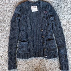NWOT Hollister knitted grey cardigan